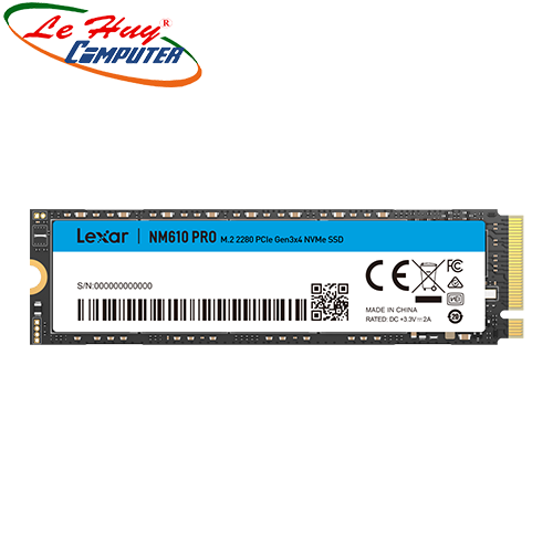 Ổ cứng SSD Lexar NM610PRO 500GB M.2 2280 NVMe PCIe Gen3x4 LNM610P500G-RNNNG