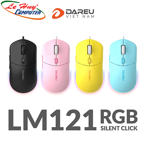 Chuột máy tính DAREU LM121 RGB SILENT CLICK