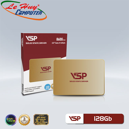 SSD VSP 860G QVE 128GB 2.5inch SATA III (Vỏ Nhôm Gold)