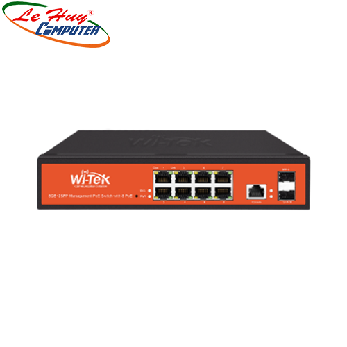 Switch Wi-Tek WI-PCMS310GF 8 port Gigabit PoE + 2 port SFP
