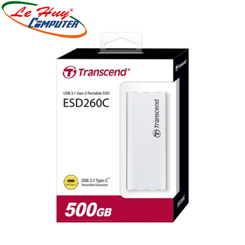 Ổ cứng gắn ngoài Transcend ESD260C 500GB USB 3.1 Gen 2 type C (TS500GESD260C)