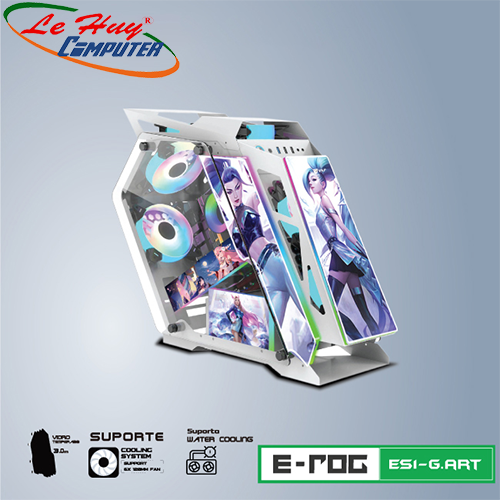 Vỏ máy tính VSP E-ROG ES1-G.ART White - Tặng Chuột VSP RDRAGS V1
