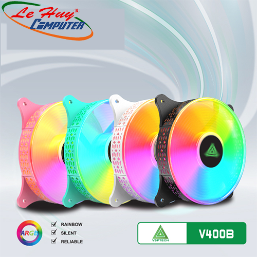 Fan Case VSP V400B LED ARGB (Đen, Trắng, Hồng, Xanh)