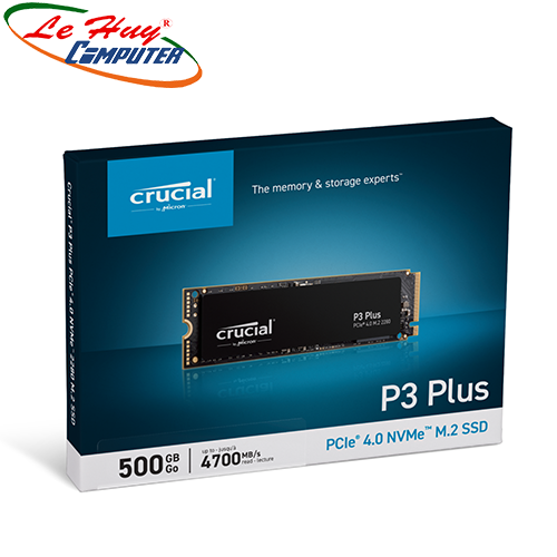 Ổ Cứng SSD Crucial P3 PLUS 500GB M.2 2280 NVMe PCIe Gen 4x4 CT500P3PSSD8
