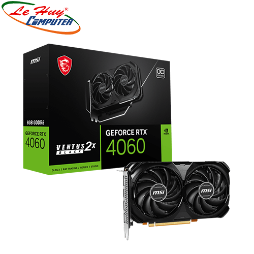 Card Màn Hình - VGA MSI GeForce RTX 4060 VENTUS 2X BLACK 8G OC