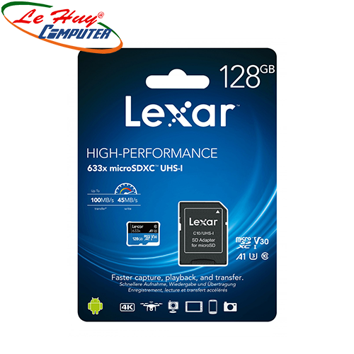 Thẻ nhớ Micro SDXC Lexar 128GB U3 V30 A1