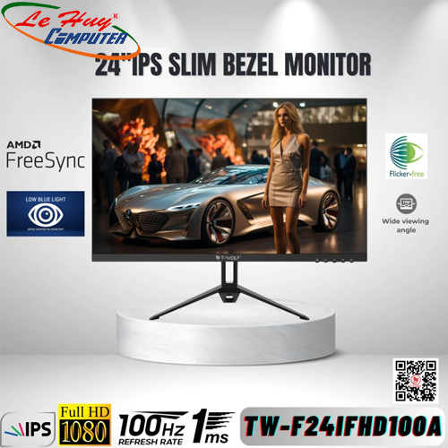 Màn hình LCD T-Wolf 24inch IPS FullHD 100hz TW-F24IFHD100A+ Tặng headphone H240