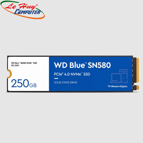 Ổ cứng SSD Western Digital Blue SN580 250GB M.2 2280 NVMe PCIe Gen4x4 WDS250G3B0E