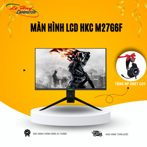 Màn hình LCD HKC M27G6F 27Inch Full HD 144Hz + Tặng kèm tai nghe GNET G09