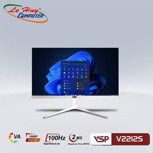 Màn hình LCD 22 INCH VSP V2212S FullHD 100Hz 2MS VA Trắng