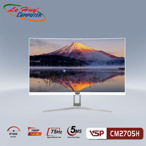 Màn hình LCD cong 27 INCH VSP CM2705H FullHD 75Hz Trắng