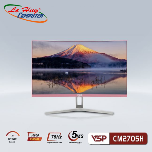 Màn hình LCD cong 27 INCH VSP CM2705H FullHD 75Hz Hồng