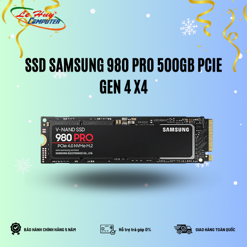 Ổ Cứng SSD Samsung 980 Pro 500GB PCIe Gen 4.0 x4 NVMe V-NAND M.2 2280 (MZ-V8P500BW) Chính Hãng