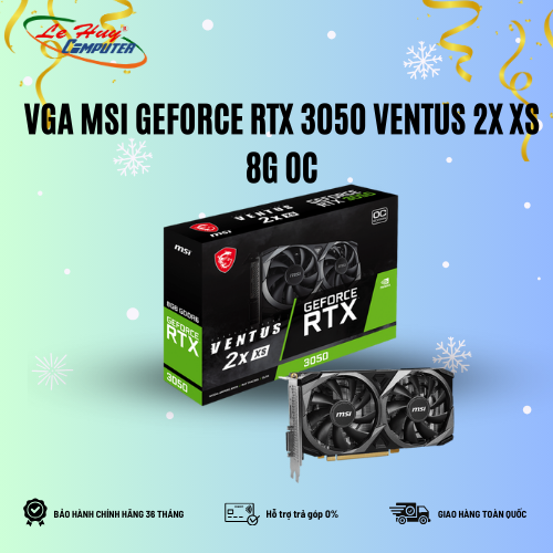 Card Màn Hình - VGA MSI GeForce RTX 3050 VENTUS 2X XS 8G OC