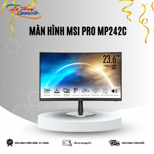 Màn hình LCD Cong MSI PRO MP242C 23.6inch FHD 75Hz VA Loa