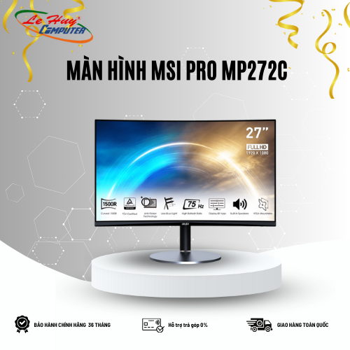 Màn hình LCD Cong MSI PRO MP272C 27inch FullHD 75Hz 1ms VA Loa