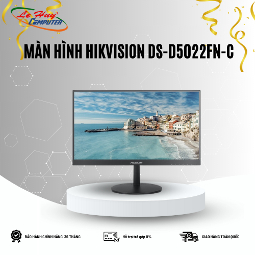 Màn hình LCD 21.5'' Hikvision DS-D5022FN-C Chính Hãng (VA - VGA, HDMI, 1920x1080, 60Hz)