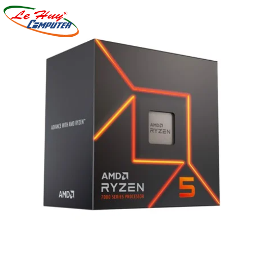 CPU AMD Ryzen 5 7600 (3.8 GHZ UPTO 5.1GHZ / 38MB / 6 CORES, 12 THREADS / 65W / SOCKET AM5)