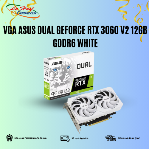 Card màn hình - VGA ASUS Dual GeForce RTX 3060 V2 12GB GDDR6 WHITE (DUAL-RTX3060-12G-V2)