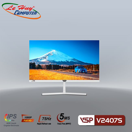 Màn hình LCD 24 INCH VSP V2407S FullHD 75Hz 5ms IPS TRẮNG