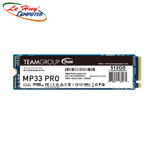 SSD Team MP33 Pro 512GB M2 2280 NVMe PCIe Gen3x4