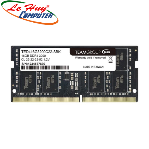 Ram Laptop TeamGroup Elite 16GB DDR4-3200Mhz (TED416G3200C22-S01)