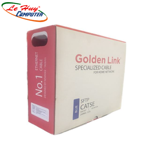 Cáp mạng Golden Link PLATINUM CAT5E SFTP TW1102-100 (100 mét) Màu Xanh Dương (Made in Taiwan)