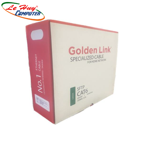 Cáp Mạng Golden Link 100m 6E Taiwan màu xanh lá – SFTP Hàng Chính Hãng