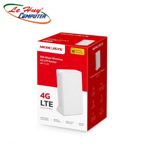 Bộ Phát Wifi 4G Mercusys MB112-4G Tốc Độ 300Mbps