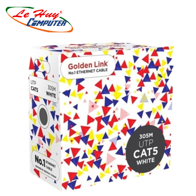 CÁP MẠNG Golden Link PLATINUM CAT5E UTP TW1101-2(305m, trắng) MADE IN TAIWAN