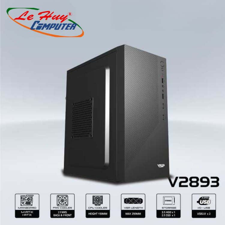 Vỏ máy tính VSP M-ATX/I-ATX V2893