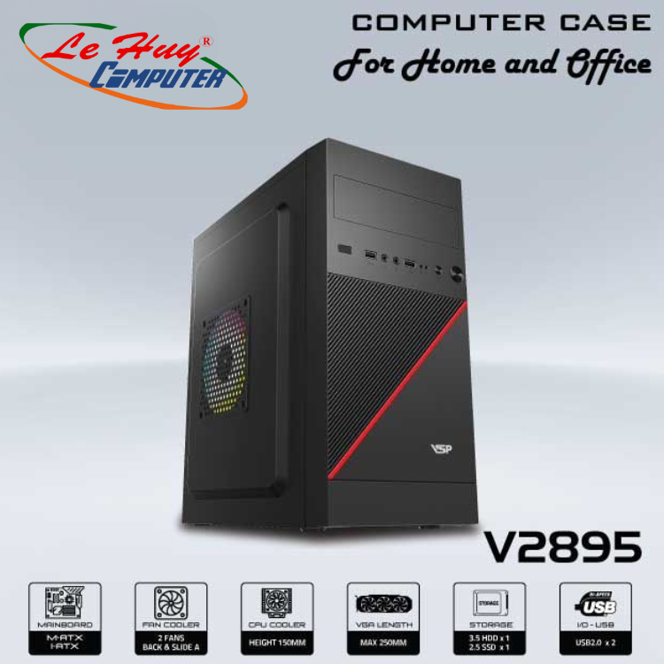 Vỏ máy tính VSP M-ATX/I-ATX V2895