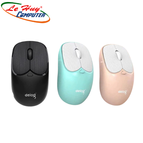 Chuột Không Dây Bluetooth USB 2.4GHZ Deiog Q8 (Đen/Xanh/Hồng)