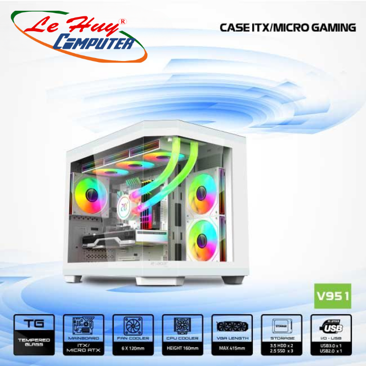 Vỏ máy tính Acer V951 M-ATX GAMING - WHITE