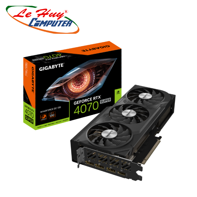 Card Màn Hình - VGA GIGABYTE GeForce RTX 4070 SUPER WINDFORCE OC 12G (GV-N407SWF3OC-12GD)