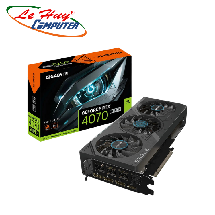 Card Màn Hình - VGA GIGABYTE GeForce RTX 4070 SUPER EAGLE OC 12G (GV-N407SEAGLE OC-12GD)