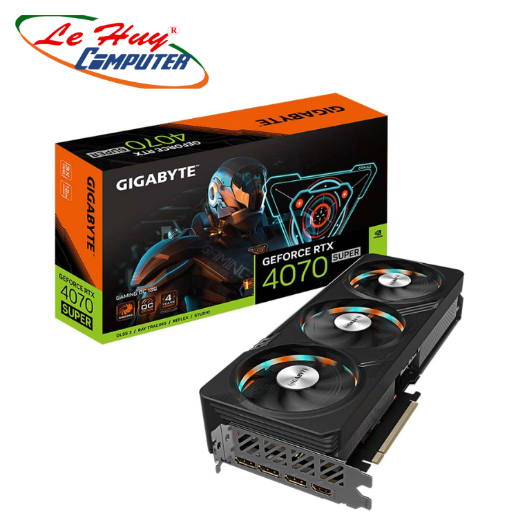 Card Màn Hình - VGA GIGABYTE GEFORCE RTX 4070 SUPER GAMING OC 12G (GV-N407SGAMING OC-12GD)