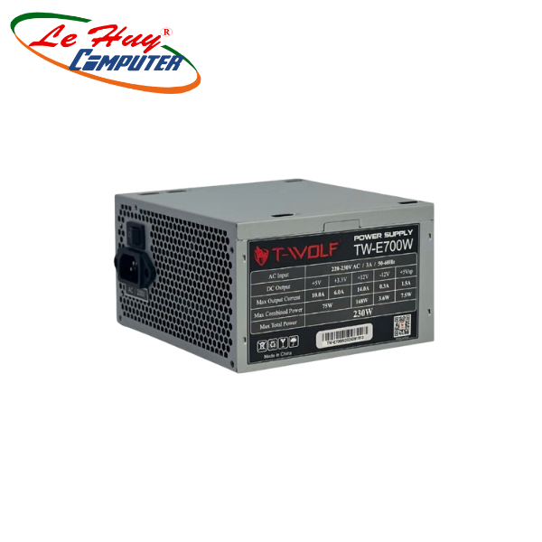 Nguồn máy tính T-Wolf TW-E700W-MINI (230W/1*(20+4)/1*(4+4)/2*Sata/1*Molex)