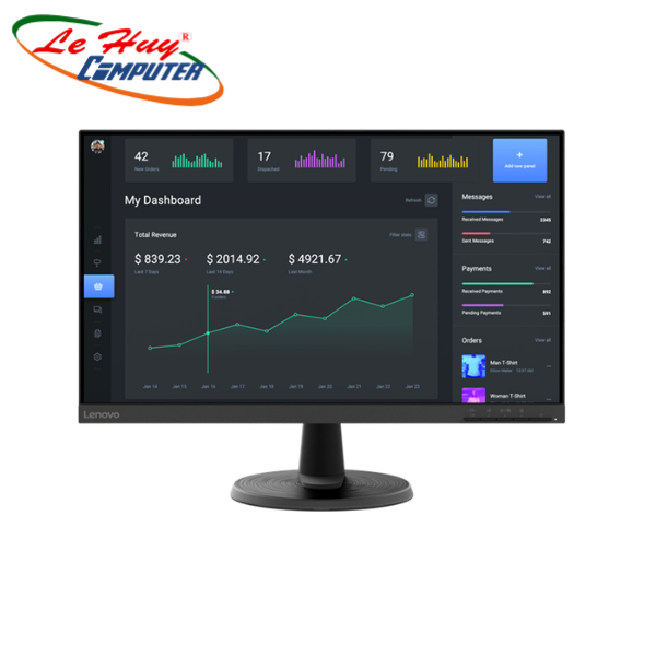 Màn hình máy tính Lenovo D24-40 67A2KAC6VN 23.8 inch VA FHD 75Hz 4ms