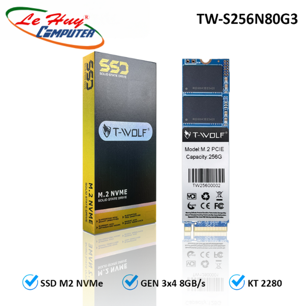 SSD T-WOLF 256GB M.2 NVMe Gen 4 x4 (TW-S256N80G3)