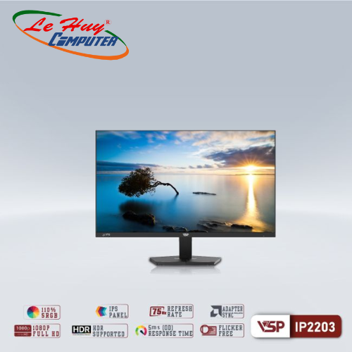 Màn hình LCD 22inch VSP IP2203 (21.5Inch/ Full HD/ 5ms/ 75HZ/ 250cd/m2/ IPS)