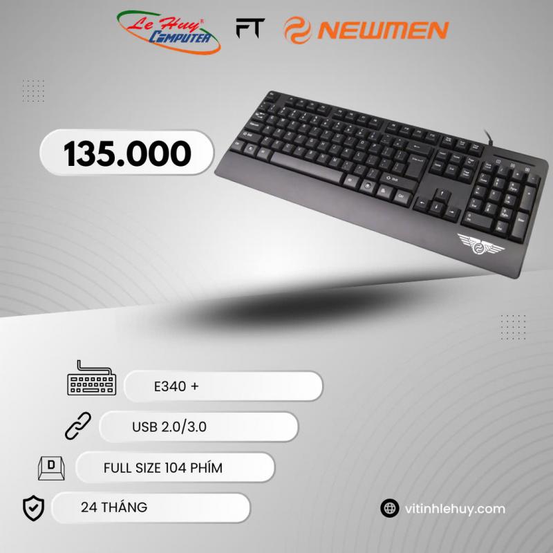 Bàn phím Newmen E340+ USB đen