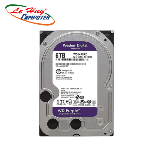 Ổ Cứng Western Digital Purple 6TB 256MB Cache (WD64PURZ)