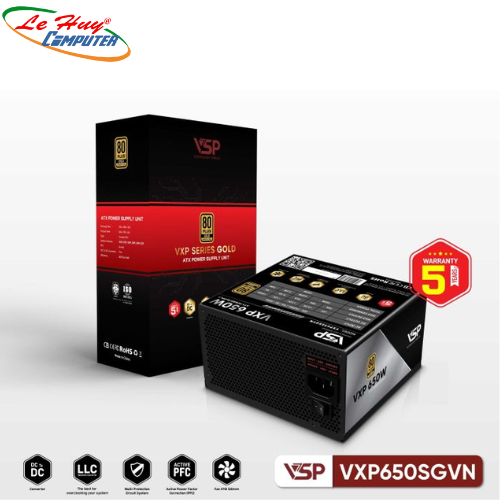 Nguồn VSP VXP650SGVN - 80 Plus Gold - 650W - Full Modular