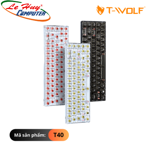 Bàn Phím Cơ T-WOLF T40 Red Switch/ Đen/ Trắng Đỏ/ Trắng Vàng