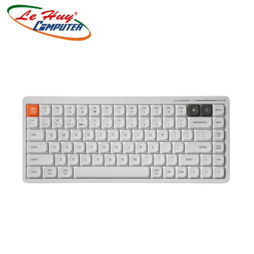 Bàn phím không dây HyperWork-TS01M SilentKey Mini White