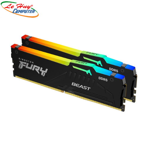 Ram Máy Tính Kingston FURY Beast RGB 32GB (2x16GB) DDR5 6000Mhz (KF560C30BBAK2-32)