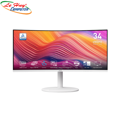 MSI Modern MD342CQPW – 34 inch UWQHD VA | 120Hz | 1ms | USB Type-C | Curved Monitor