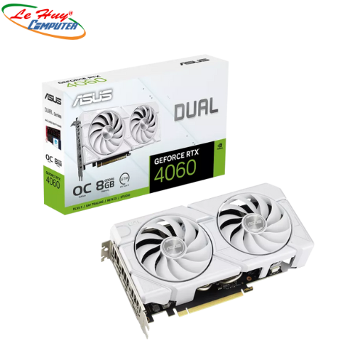 Card màn hình - VGA ASUS DUAL-RTX4060-O8G-EVO-WHITE