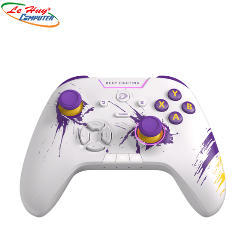 Tay cầm chơi game DareU H105 Wireless White Purple